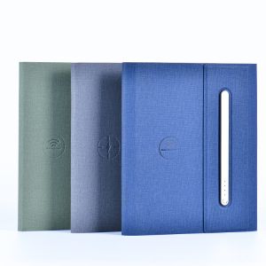 Luxury Business Wireless Charging Multifunctional Notebook With Power Bank