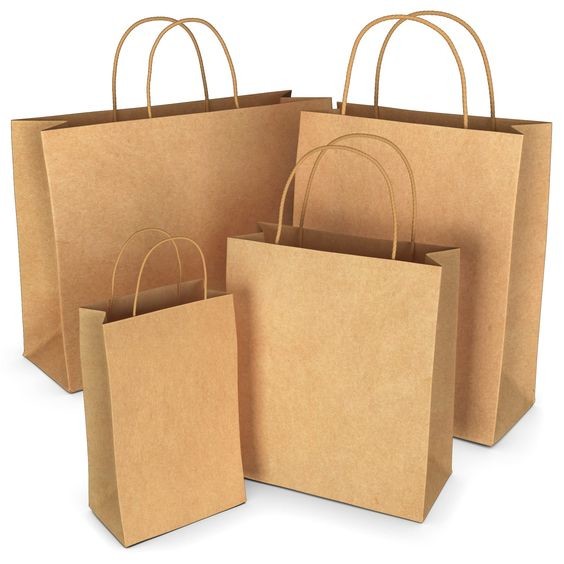 Eco Friendly Brown Paper Gift Bag With Self Adhesive Closure