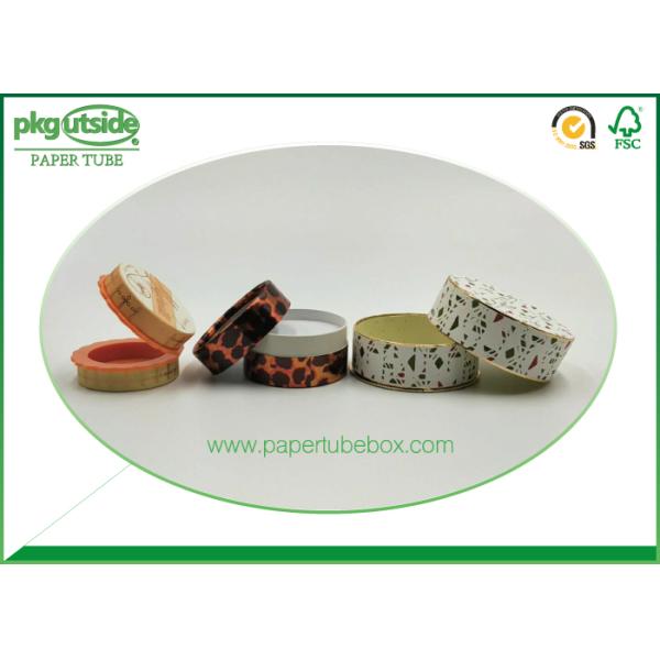 Cosmetics Packaging Paper Tube Box 100% Eco Kraft With Foiled Wrapped Lid