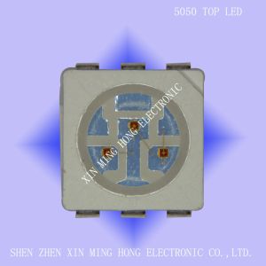 China China Factory,5050 BLUE SMD LED, HIGH QUALITY,3 CHIPS 0.2W, SUPER BRIGHT LED,LOW POWER LED,THREE CHIP SMD LED on sale