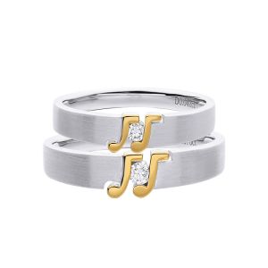 China Customized Love Theme OEM 8g Anniversary Couple Rings on sale