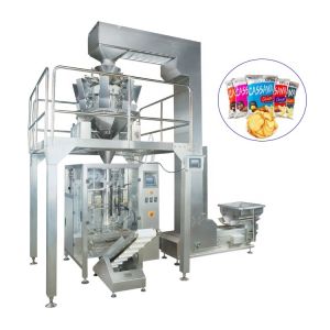 Vertical Roll Film Granule Tea Popcorn Chips Nuts Packing Machine Automatic
