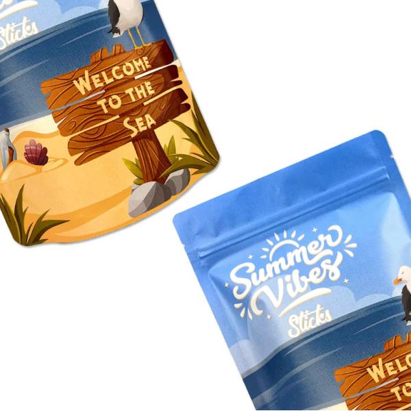 Printing Plastic Bag Manufacturer Full Printing Stand Up Zip Lock Pouch Mylar Packaging Bag