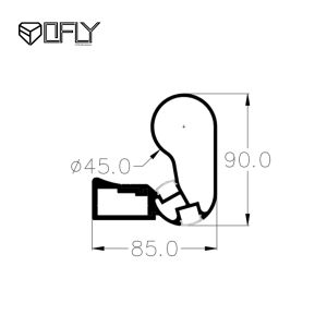 Handrail LED Aluminum Profile Waterproof Public Place Armrest Lighting