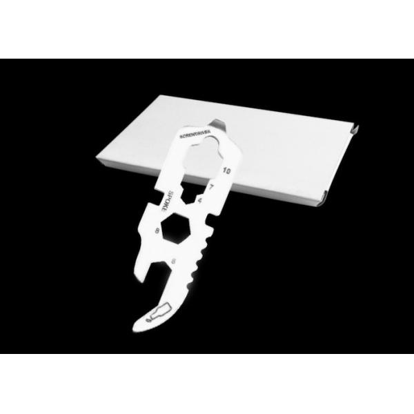 420 Stainless Steel 60MM Multi-Purpose EDC Tool Card Precision Sandblasting Silver Metal Bottle Opener