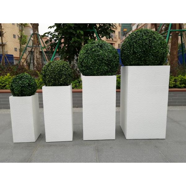 5-6 Years Outdoor Life Quadrate Fiber Clay Planter Long-lasting
