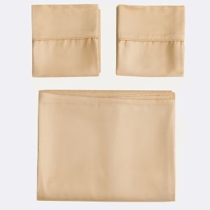 Natural Bamboo Fiber Sheet Set 60s 300tc 3 pcs Pillowcase Duvet Cover King Queen