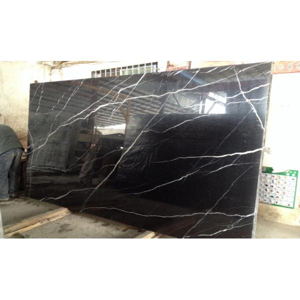 China Cheap black and white marble slab 2 cm natural stone slab