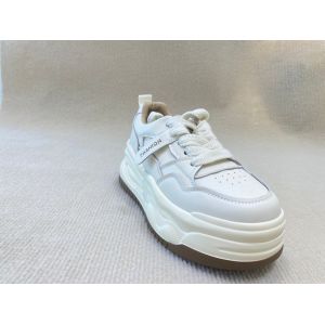 Heightening White Trainers Women Pigskin Insole Ladies Trainers