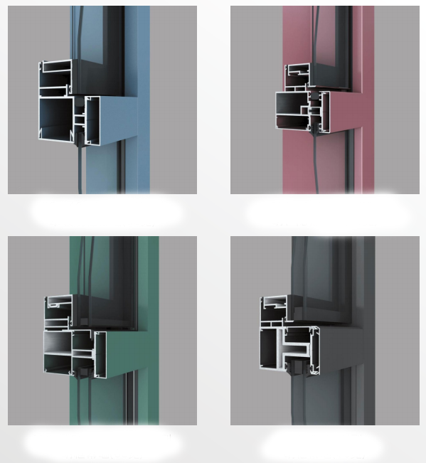 Hotel Modern Curtain Wall System Manual Opening For Exterior Facades