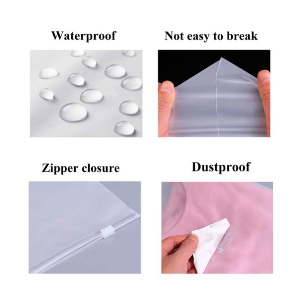 Reclosable Vent Holes Translucent Plastic Bags For Storage Frosted