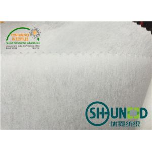 Pure White Embroidery Backing Fabric With 50% Polyester / 50% Viscose