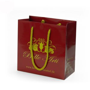 Quality Red Color Handmade Branded Paper Bags With Your Own Logo Printing for sale