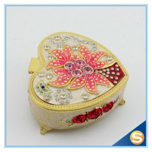 Promotion Gift Metal Zinc Alloy Jewelry Box with Mirror