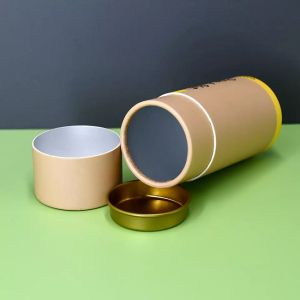 Airtight Tea Paper Tube Container , Cosmetic Cylinder Tubes Packaging