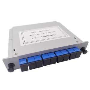LGX Box Type Fiber Optic PLC Splitter , 1x8 Plc Splitter With SC / UPC Adapters