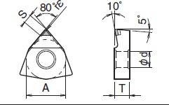 Carbide Indexable WNMM Pcd Cnc Insert Tooling For AL Alloy Metal Matrix
