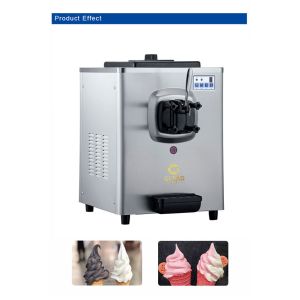 Commercial Soft Ice Cream Machine with R134A Refrigerant 100-150 Cups per Hour Cooling