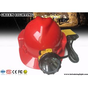 3W 10.4Ah Underground Miner Cap Lamp , Rechargeable LED Headlamp with Warning
