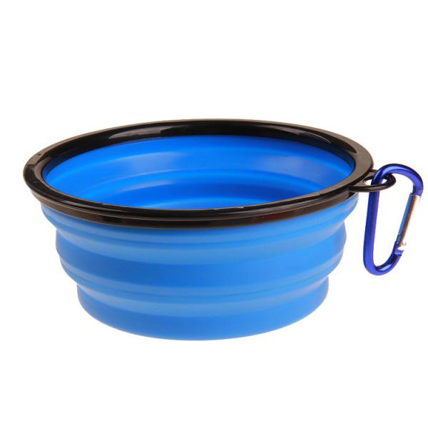 Promotional Colorful Portable Dog Bowl Silicone Folding Bowl Logo Customized