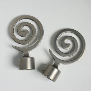 Customized Matte Black Adjustable 35mm Curtain Pole Ends