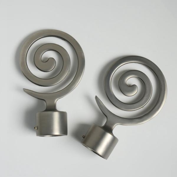 Buy Customized Matte Black Adjustable 35mm Curtain Pole Ends at wholesale prices