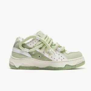 Fashion Women Low Vulcanized Sneakers , Casual Lace Up Chunky Sneakers