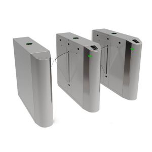 Metro / Stadium Fingerprint Scanner Stainless Steel Turnstile With Alarm
