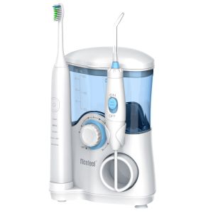 Combo Electric Toothbrush IPX4 Countertop Water Flosser Teeth Whitening 600ml