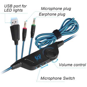 Deep Bass 50mm 117dB DC5V 3.5 Mm Gaming Headset