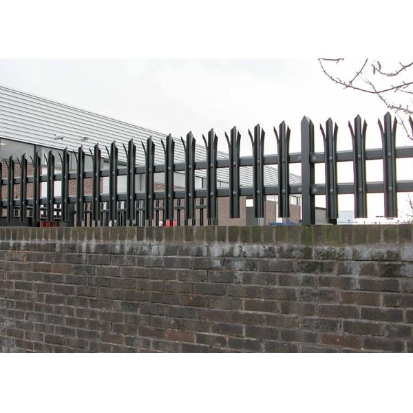 Buy D Section Steel Palisade Fencing , RAL9016 4ft Palisade Fencing at wholesale prices