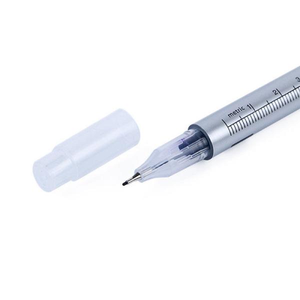 Semi Permanent Makeup Or Tattoo Double Head Skin Marker Pen With Ruler 14.5 Cm Length