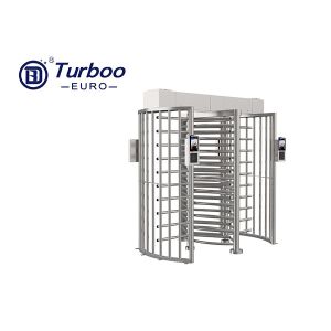 CE Approved Full Height Turnstile Revolving Door 30 Persons / Min Transit Speed