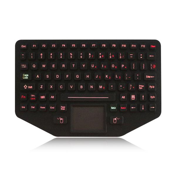 Rubber Material Silicone Industrial Keyboard Panel Mount Keyboard Stainless