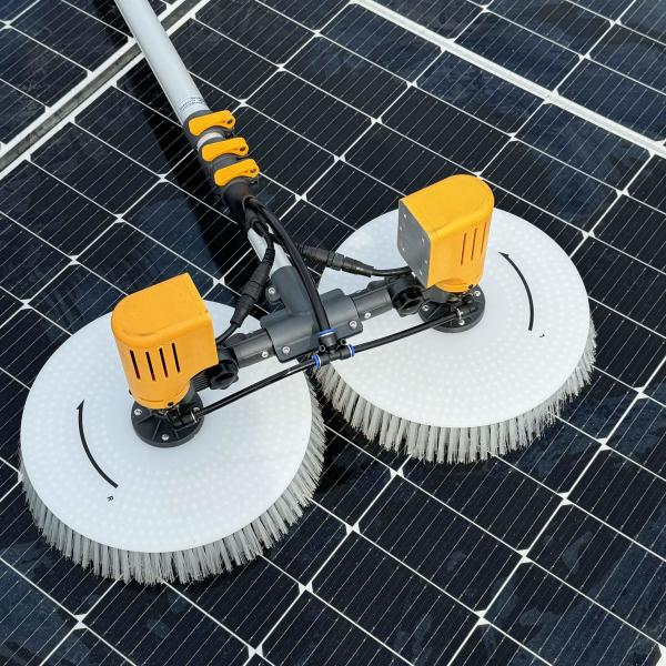X4 Double Head Solar Cleaning Rotating Brush Soft Bristle