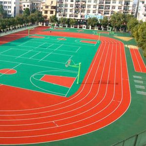ISO14001 13mm All Weather Athletic Rubberized Track Surface Fadeless