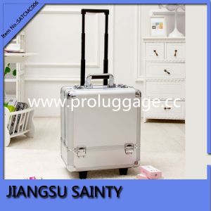 SATCMC006 solid silver ABS trolley luggage beauty case