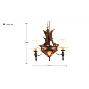 Moose antler chandelier Lighting Fixtures With lampshade (WH-AC-29)
