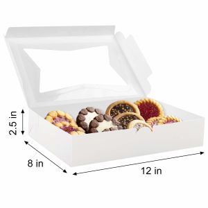 10 12" Inch Tall Cheese Cake Cupcake Paper Bakery Box with Clear Window