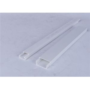Green Level PVC Extrusion Profiles , Customized Plastic Wiring Duct