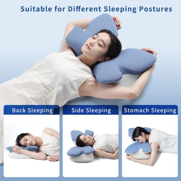 Quality Back And Side Sleepers Contoured Memory Foam Pillow with Polyester Cover Suitable For Machine Washable for sale