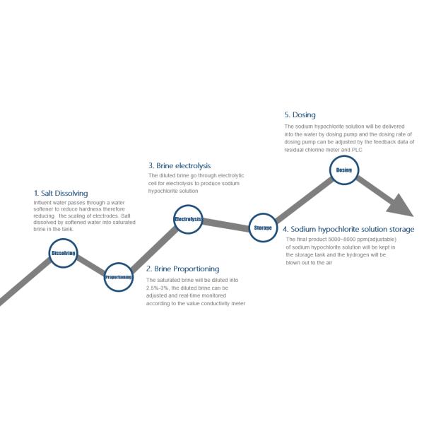0.2 - 0.4 Mpa Sodium Hypochlorite Equipment 40000m3/Day Water Treatment Capacity