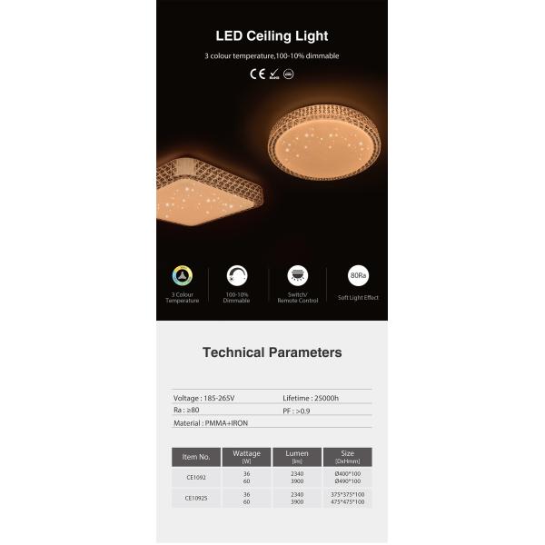 smart ceiling lights, CCT + Dimmable