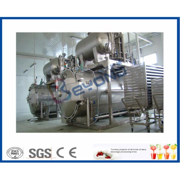 Buy Industrial Dairy Milk Pasteurization Equipment , 0.6MPa Bottle Steam Sterilizer at wholesale prices