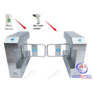 Quality Electronic TCP / IP Swing Barrier Gate RFID Fingerprint Barcode Reader for sale