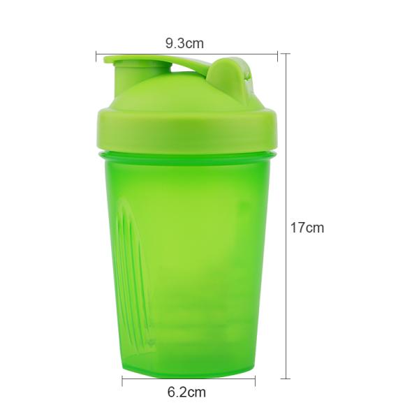 Sport Custom Logo Design Protein Shaker With Mixer Ball Water Bottle Shaker Bottle For Gym Outdoor 400ml