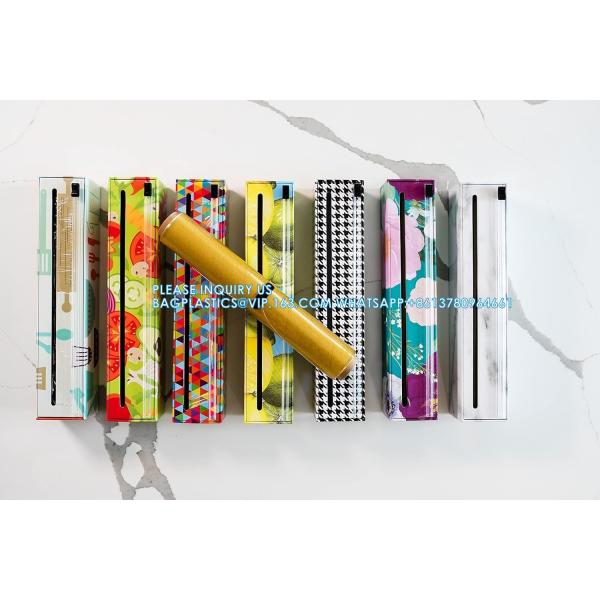 Refillable Pla Wrap Dispenser PVC Cling film Professional BPA Free Plastic Wrap Reusable Dispenser Slide Cutter