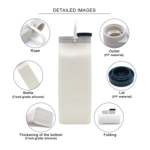 OEM 500ml BPA Free Collapsible Silicone Milk Bottle