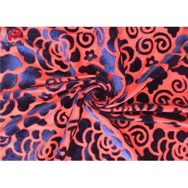 Super - Soft Embossed Korea Velvet Fabric , 5 % Spandex Velvet Material For