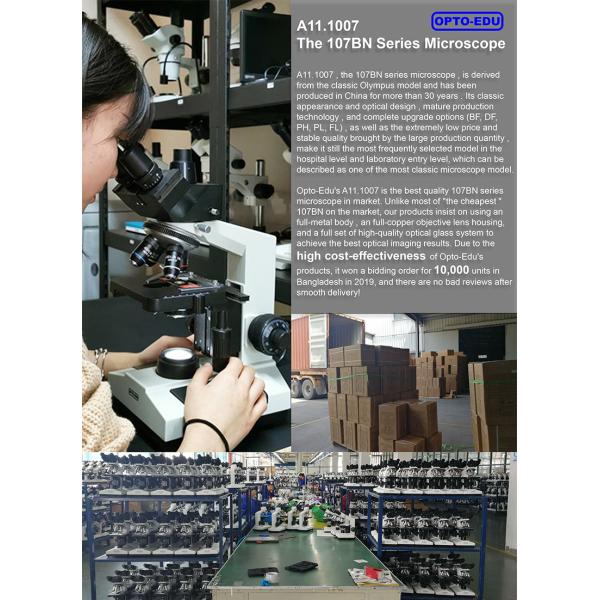 Laboratory Compound Xsz 107bn 1600x Biological Microscope